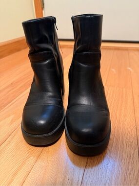MIA Black Platform Ankle Booties